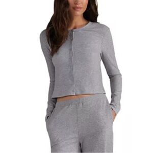 NEW | Rhone LivLuxe Ribbed Cardigan Heather Gray Sz: Small $108